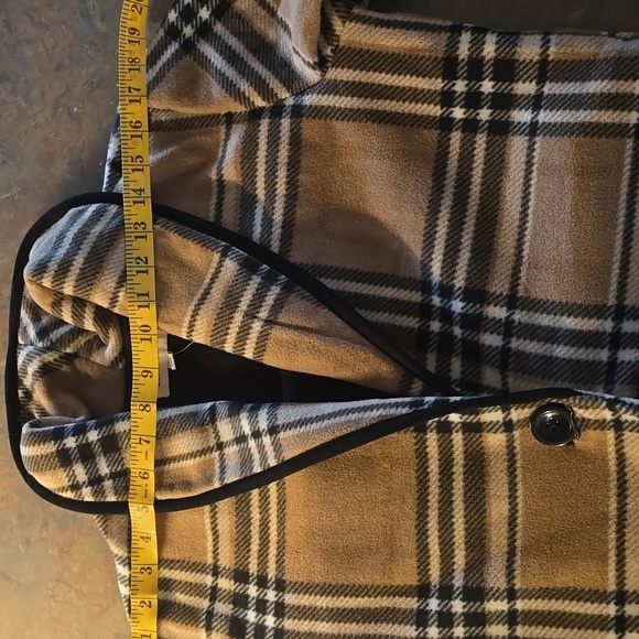 Plaid Shawl Collar Coat - Picture 6 of 9
